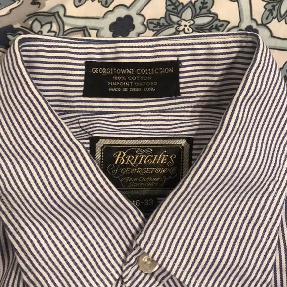 Blue & White Striped Button-Down 🔹 - Picture 1 of 5